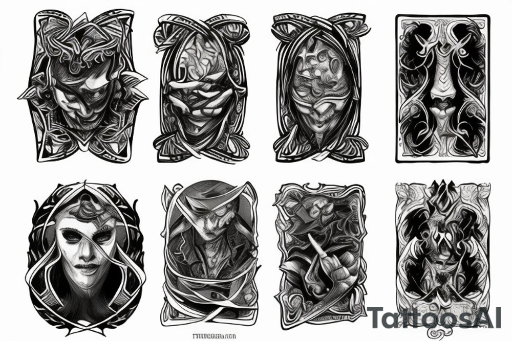 flesh and blood trading card game tattoo idea