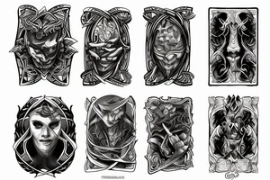 flesh and blood trading card game tattoo idea