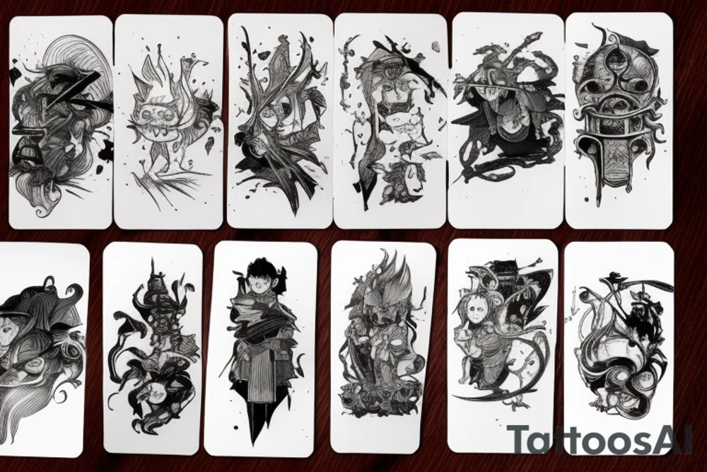 flesh and blood trading card game tattoo idea