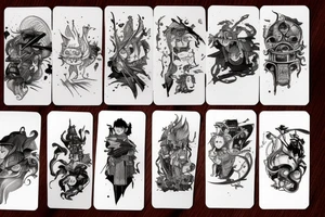 flesh and blood trading card game tattoo idea