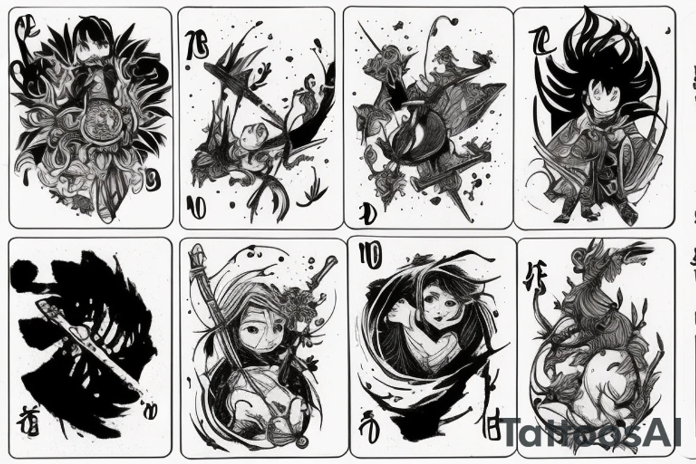 flesh and blood trading card game tattoo idea