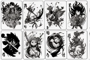 flesh and blood trading card game tattoo idea