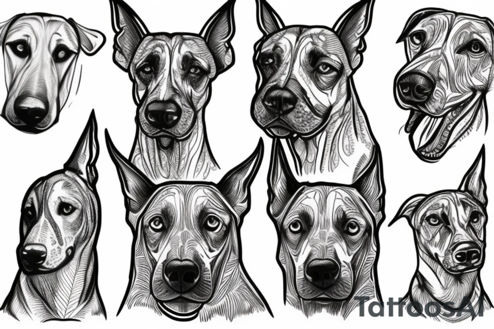 dobermann, black tattoo idea