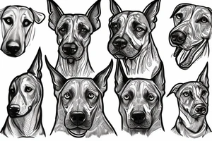 dobermann, black tattoo idea