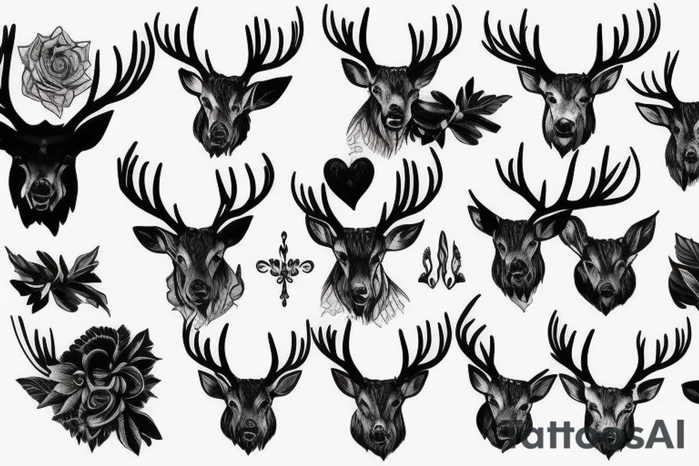 A Stag full body tattoo idea