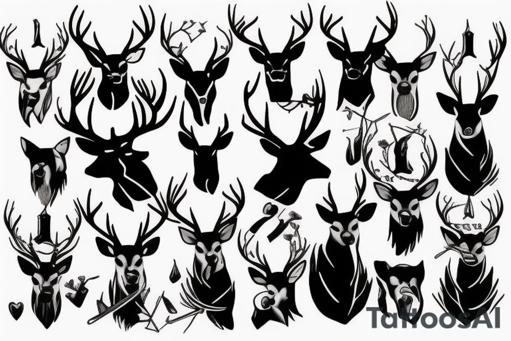 A Stag full body tattoo idea