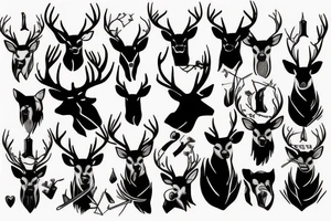 A Stag full body tattoo idea