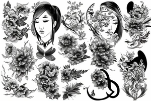Asian powerful peaceful tattoo idea