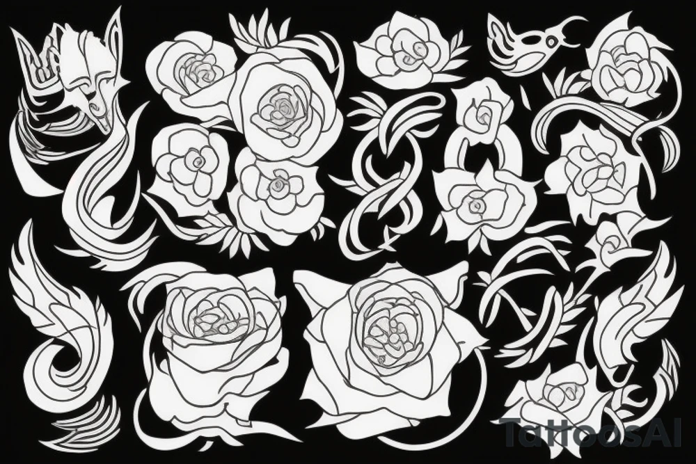Asian powerful peaceful tattoo idea