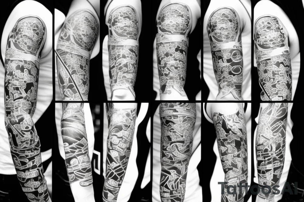 Ninja stance upside down tattoo idea