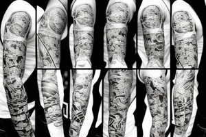Ninja stance upside down tattoo idea