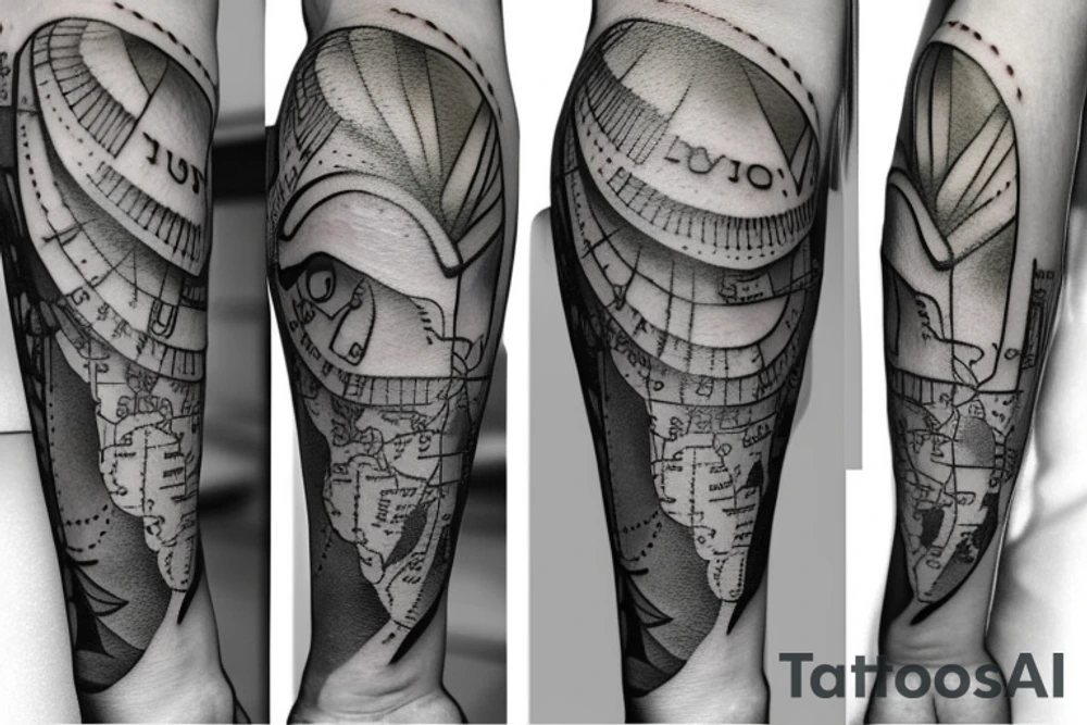 map
anchor 
crow tattoo idea