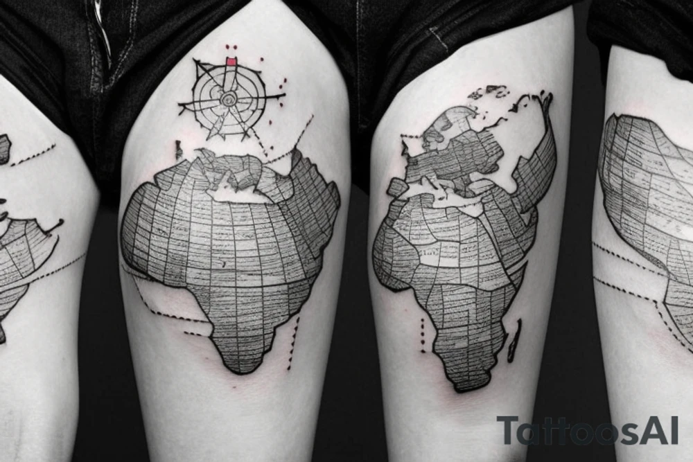 world map
anchor 
crow tattoo idea