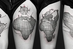 world map
anchor 
crow tattoo idea