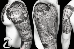 world map
anchor 
crow tattoo idea