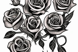 A skeleton hand holding a rose tattoo idea
