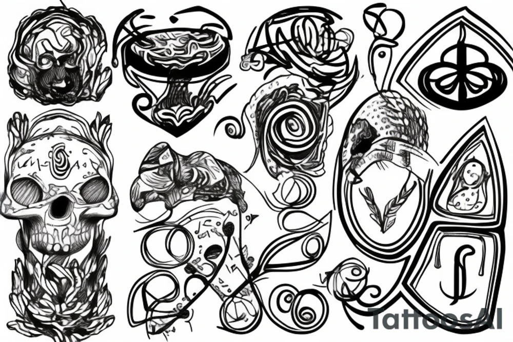 A psychology symbol along with a brain tattoo idea