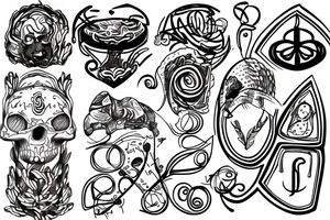 A psychology symbol along with a brain tattoo idea