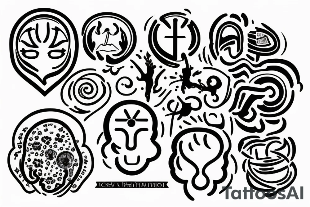 A psychology symbol along with a brain tattoo idea