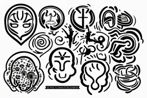 A psychology symbol along with a brain tattoo idea