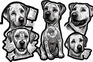 Two Labrador best friends tattoo idea