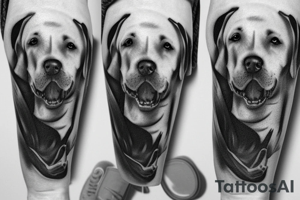 Two Labrador best friends tattoo idea