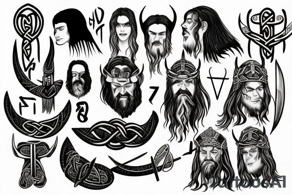 Canaanite meets viking age tattoo idea