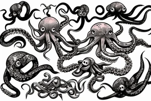 octopus attacking a diver tattoo idea