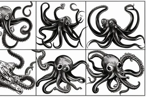 diver being attacked by an octopus tattoo idea