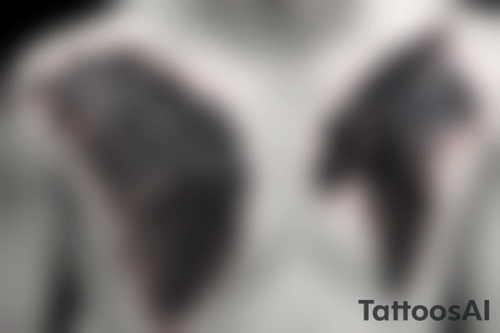 Crow feathers shoulder and arm tattoo idea