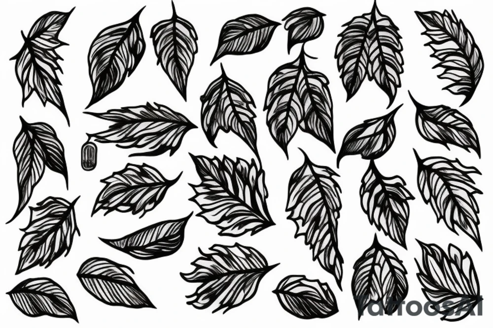 Vine leaves tattoo idea