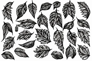 Vine leaves tattoo idea