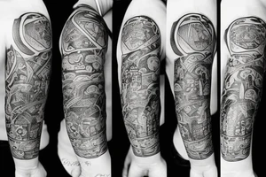 Wine bottle tattoo idea