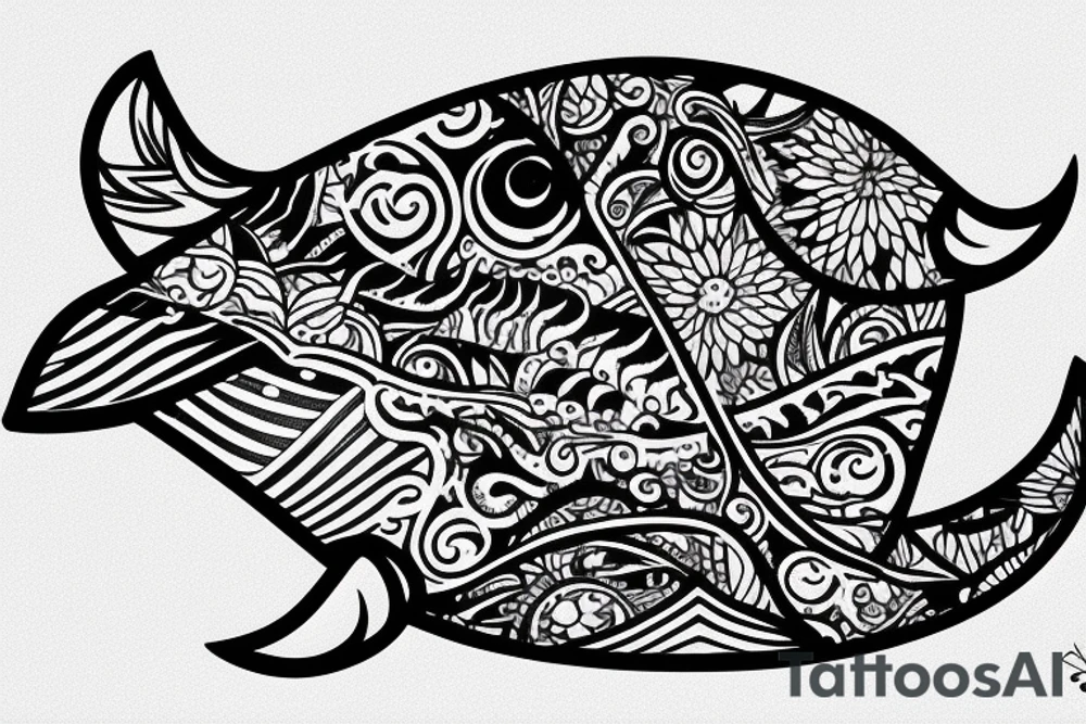 Whale with a 52 around it tattoo idea