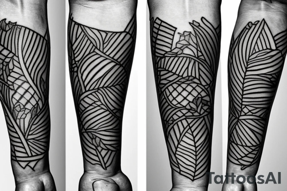 Vine leaves around the forearm tattoo idea