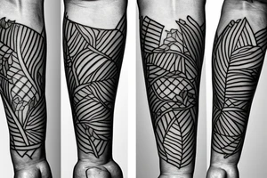 Vine leaves around the forearm tattoo idea