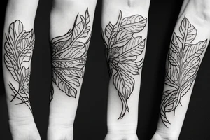 Vine leaves around the forearm tattoo idea