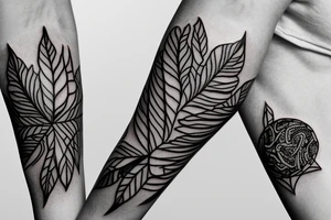 Vine leaves around the forearm tattoo idea