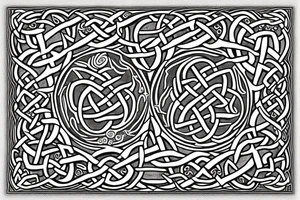 celtic knot with symbols of air water earth fire tattoo idea