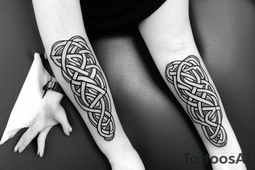 celtic knot arm band tattoo idea