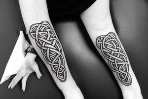 celtic knot arm band tattoo idea