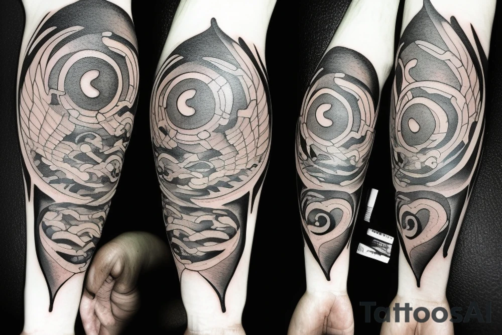 air water earth fire symbols tattoo idea