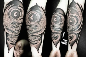 air water earth fire symbols tattoo idea