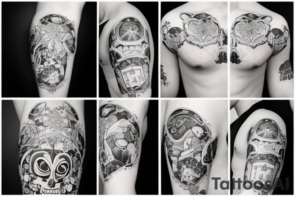 Два парных дракона фурии на разных руках tattoo idea