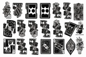 Blackjack card game tattoo idea