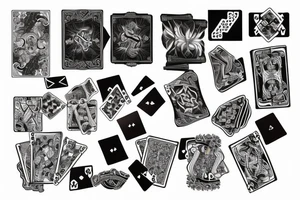 Blackjack card game tattoo idea