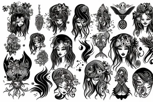 noctiluca goddess portait tattoo idea