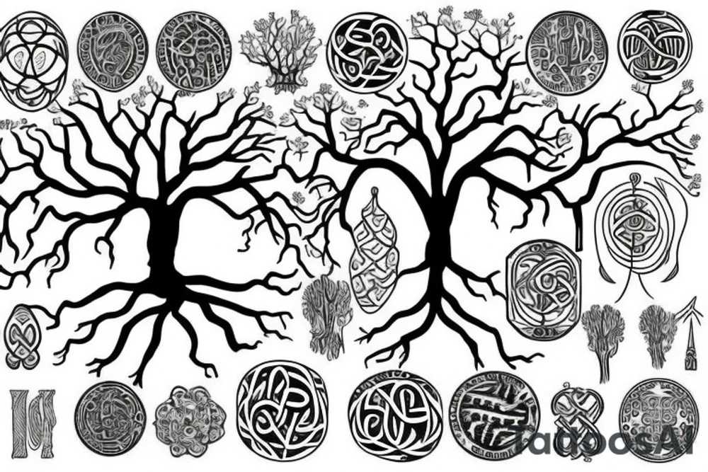 the tree of life the genetic chain within tattoo idea