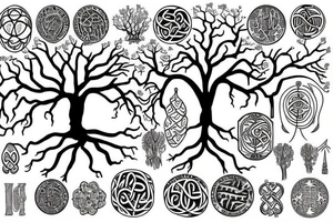 the tree of life the genetic chain within tattoo idea