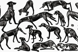 Greyhound on a rock tattoo idea